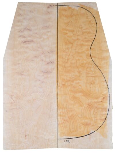 Maple (Big Leaf) GuitarBack2pcATC M2843.G.060