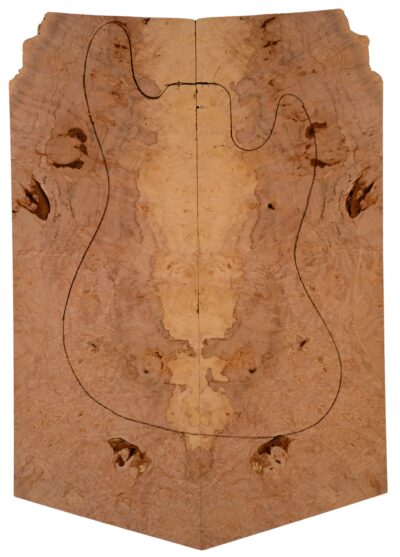 Maple (Big Leaf) GuitarSolidBodyTopATC SPLTBURL.G.012
