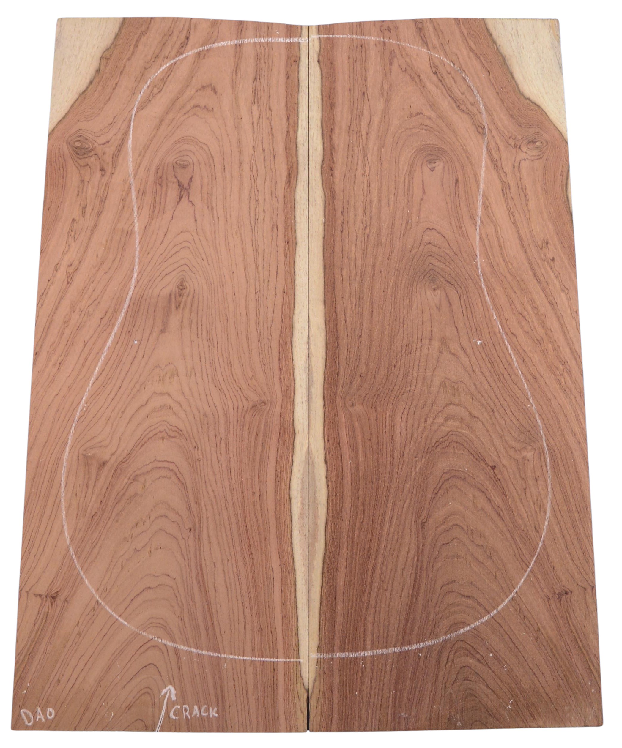 Rosewood (Nicaraguan) GuitarBack2pcATC L20072.G.046